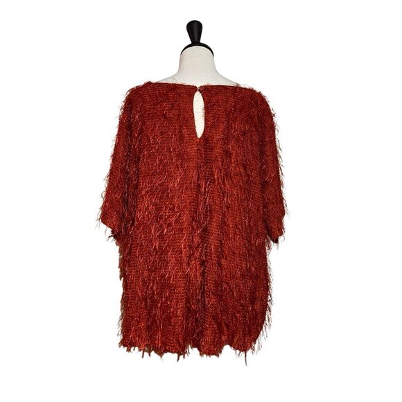 Hayden Los Angeles NWT Short Sleeve Eyelash Blouse Plus Size 3X - Picture 3 of 4